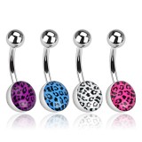 Piercing nombril logo léopard