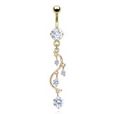 Piercing nombril plaqué-or 19 - Chandelier