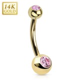 Piercing nombril or 14K 05 - Classique