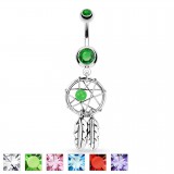 Piercing nombril attrape rêve 01 - Deux plumes