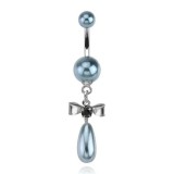 Piercing nombril noeud papillon 23 - Perle