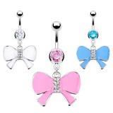 Piercing nombril noeud papillon 26 - Coloré