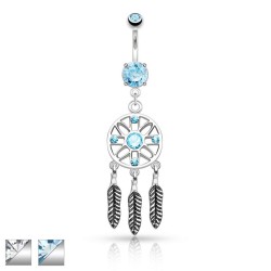 Piercing nombril attrape rêve 09 - Trois plumes