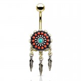 Piercing nombril attrape rêve 12 - Style antique A