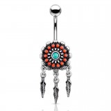 Piercing nombril attrape rêve 12 - Style antique A