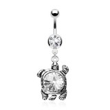 Piercing nombril tortue avec strass rond (10)