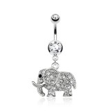 Piercing nombril éléphant multiples strass (29)