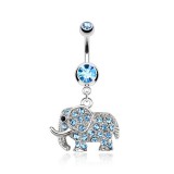 Piercing nombril éléphant multiples strass (29)
