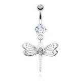 Piercing nombril libellule aux ailes fines (41)