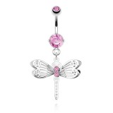 Piercing nombril libellule aux ailes fines (41)