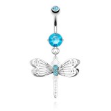 Piercing nombril libellule aux ailes fines (41)