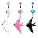 Piercing nombril oiseau en vol (60)