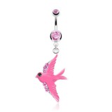 Piercing nombril oiseau en vol (60)