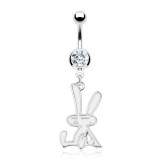Piercing nombril lapin assis (68)