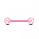 Piercing de langue UV 17 - Flexible paillettes