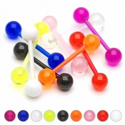 Piercing de langue UV 20 - Flexible unicolore