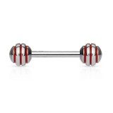 Piercing langue 45 - Acier strié
