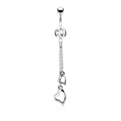 Piercing nombril coeur 07 - Chainettes