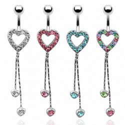 Piercing nombril coeur 15 - Chainettes