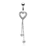 Piercing nombril coeur 15 - Chainettes