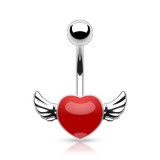 Piercing nombril coeur 49 - Ailé