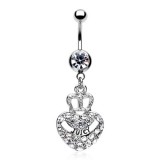 Piercing nombril coeur 71 - Couronne