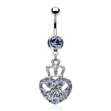 Piercing nombril coeur 71 - Couronne