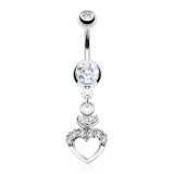 Piercing nombril coeur 67 - Style bague