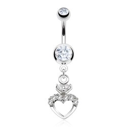 Piercing nombril coeur 67 - Style bague