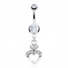 Piercing nombril coeur 67 - Style bague