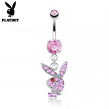 Piercing nombril Playboy 01 - Lapin pendant
