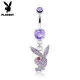 Piercing nombril Playboy 01 - Lapin pendant