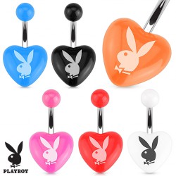 Piercing nombril Playboy 15 - Acrylique coeur