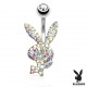 Piercing nombril Playboy 18 - Lapin multistrass auroras