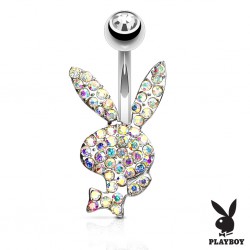 Piercing nombril Playboy 18 - Lapin multistrass