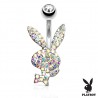 Piercing nombril Playboy 18 - Lapin multistrass auroras