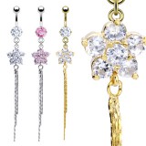 Piercing nombril fleur 34 - Chainettes