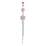 Piercing nombril fleur 34 - Chainettes