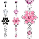 Piercing nombril fleur 40 - Peintes
