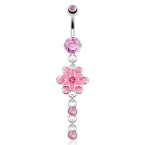 Piercing nombril fleur 40 - Peintes