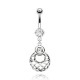 Piercing nombril 1.2mm 01 - Cercle transparent