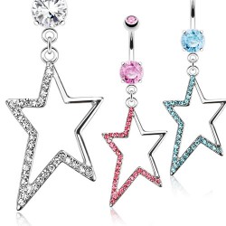 Piercing nombril étoile 25 - Creuse