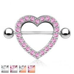 Piercing téton coeur multistrass (32)