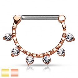 Piercing téton six strass transparents (43)