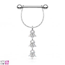 Piercing téton étoile 12 - Triple