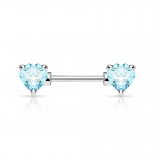 Piercing téton barbell 07 - Zircone coeur