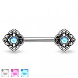 Piercing téton barbell 33 - Vintage gris A
