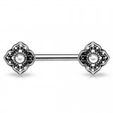 Piercing téton barbell 33 - Vintage gris A