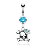 Piercing nombril gothique 25 - Tête de mort