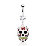 Piercing nombril gothique 07 - Crane Mexicain B